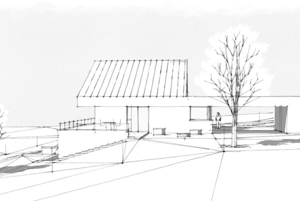 Croquis d'un projet de Becker Architecture pour un logement touristique de luxe