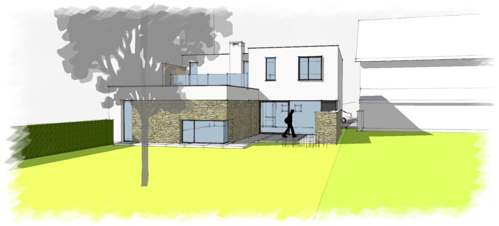 3D _maison_becker_architecture Image 3D d'un projet de Becker Architecture pour une habitation unifamiliale