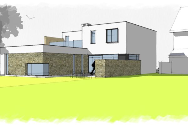 Image 3D d'un projet de Becker Architecture pour une habitation unifamiliale