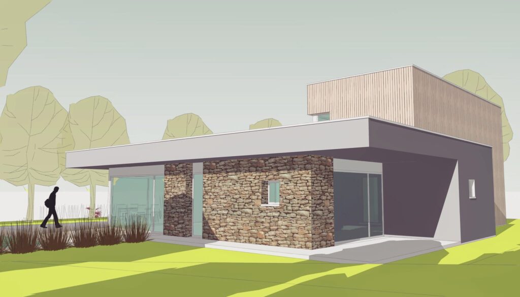 Esquisse _maison_becker_architecture Esquisse d'un projet de Becker Architecture pour une seconde résidence