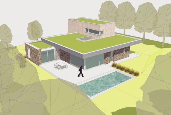 Esquisse d'un projet de Becker Architecture pour une seconde résidence